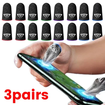 1-3 пары Противоскользящие игровые накладки на кончики пальцев Экран мобильного телефона Игры Протектор рукава для пальцев Ультратонкие перчатки для большого пальца с защитой от пота