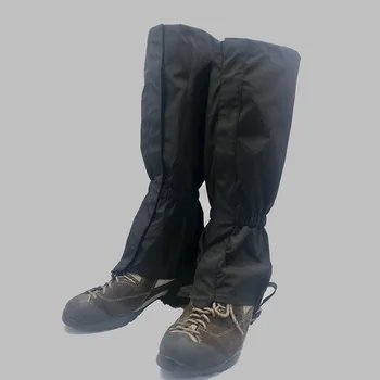 1 пара водонепроницаемый дышащий носимый на открытом воздухе катание на лыжах скалолазание пешие прогулки снег гетры для ног чехлы для ботинок протекторы (черный)