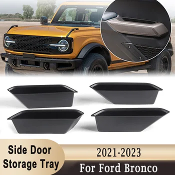 2 / 4 шт. Лоток для внутренней коробки для хранения передней и задней двери для Ford Bronco 2021-2023 Органайзер Коллекция Пространство Интерьер Аксессуары