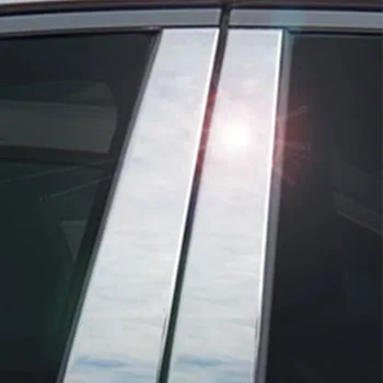 4 шт. Автомобильная дверь Стекло Стойка Отделка Крышка Наклейка Хром BC Колонка Наклейки для Hyundai Sonata EF-B Vivante Prima Gold
