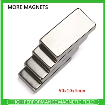 5/10 шт. 50x10x4 мм Мощные магниты Длинный лист Постоянный магнит 50x10x4 мм N35 Сверхсильный неодимовый магнит NdFeB 50 * 10 * 4 мм