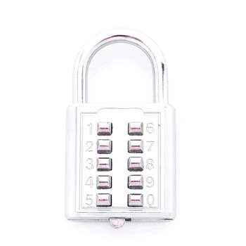 5X Кнопка защиты от кражи Кодовый замок Навесной замок Цифровой пароль Замок безопасности из цинкового сплава