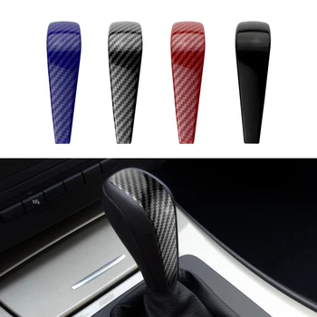 ABS Carbon Fiber Color Авто Ручной тормоз Наклейка Крышка ручки переключения передач Корпус для BMW 1-Series 3-Series E87 E90 E91 E92 E93 X1 E84