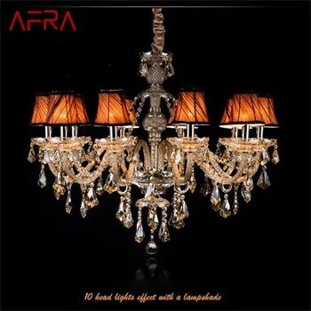 AFRA Американский стиль Люстра Лампа Светодиодная подвесная свеча Подвесной светильник Роскошные светильники для домашнего декора Вилла Холл