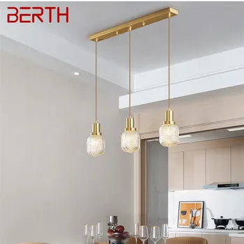  BEDTH Современная золотая светодиодная латунная подвесная лампа Креативный декоративный подвесной светильник для домашней столовой Спальня