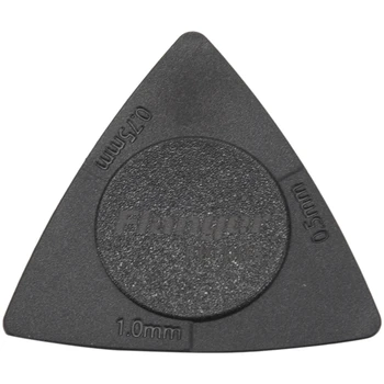 Flanger 10шт Треугольные медиаторы для гитары 1,0 0,75 0,5 мм Толщина в ПК + АБС-пластик Материал Противоскользящие медиаторы Черный