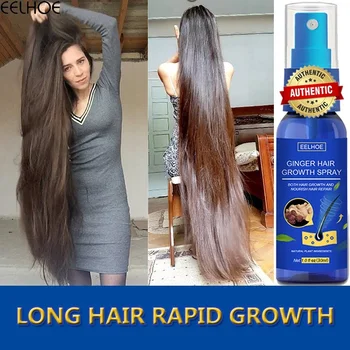Ginger Hair Growth Spray Anti Hair Loss Лечение выпадения волос Эфирное масло для роста волос для мужчин Женщины лечение волос
