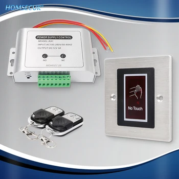 HOMSECUR 12V3A Модуль питания Водонепроницаемый бесконтактный ИК-выключатель Пульт дистанционного управления для видеодомофона