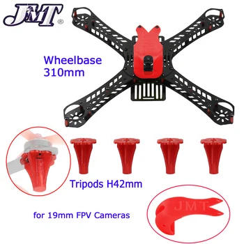 JMT Mini Racing Drone Frame Kit 310/360/380 мм Стойка 3D-печать 19 мм FPV Камера Крышка навеса и приземление штатива для DIY RC Quadcopter