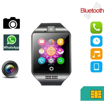 Q18 Умные часы Сенсорный экран для мужчин и женщин Дети Bluetooth Смарт-часы с камерой SIM-карта Смарт-часы для телефона IOS Android