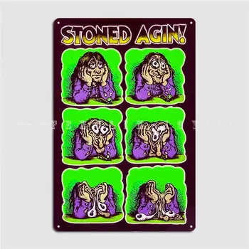 Stoned Again Metal Sign Wall Cave Cinema Funny Wall Decor Tin Sign Posters