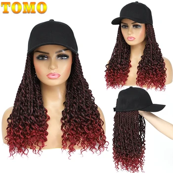 TOMO 14-дюймовый короткий сенегальский твист кепка парик женский ежедневный регулируемый фигурный вязание крючком волосы бейсболка парик для женщин вечеринка