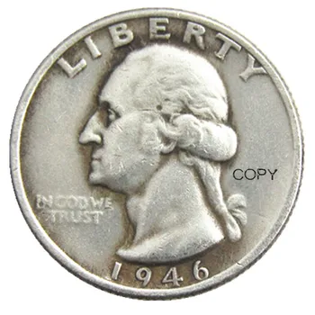 US 1946PSD Вашингтонская четверть доллара Посеребренная копия монеты