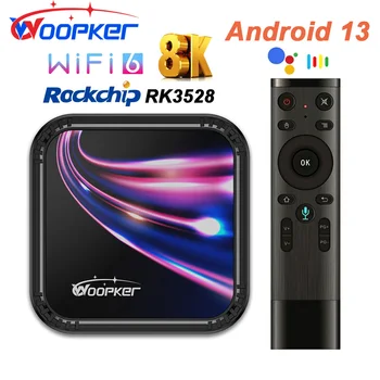 Woopker K52 ТВ-бокс Android 13.0 Rockchip RK3528 BT5.0 WiFi6 Ultra HD 8K Видеомедиаплеер 4 ГБ ОЗУ 64 ГБ ПЗУ Телевизионные столешницы