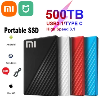 Xiaomi Mijia 4 ТБ Внешний твердотельный накопитель Высокоскоростной 8 ТБ 16 ТБ 64 ТБ Устройство хранения Жесткий диск Портативный SSD Мобильный жесткий диск