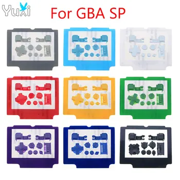 YuXi Пластиковый экран Защитная крышка объектива + набор кнопок L R A B D-pad Замена для Gameboy Advance SP для GBA SP