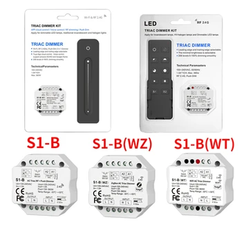 ZIGBEE WiFi & RF Push AC Симисторный диммер Tuya APP Switch 2.4G Светодиодный контроллер S1-B / S1-B (WT) / S1-B (WZ) для одноцветной светодиодной лампы