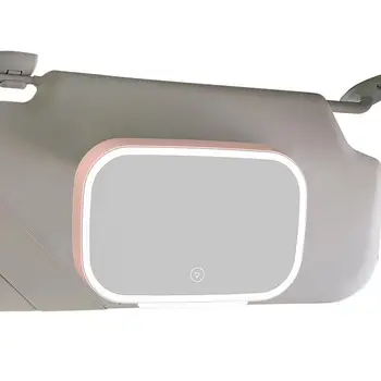  Автомобильное косметическое зеркало со светодиодными фонарями Взрывной автомобильный солнцезащитный козырек Зеркало для макияжа Затемнение Сенсорный датчик Косметическое зеркало Портативный автомобиль для путешествий