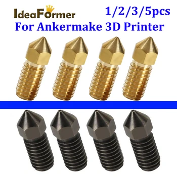 Аксессуары для 3D-принтера Сопло экструдера Высокотвердая закаленная сталь Латунь Металл Высокотемпературное сопло для 3D-принтера Ankermake