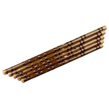 Бамбуковая флейта CDEFG Ключевая коричневая флейта Handmad WoodwindDizi с линией также подходит для начинающих
