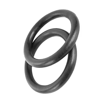 Гимнастические кольца ABS Фитнес Кольца для тренажерного зала Кольца для подтягиваний Гимнастическое кольцо для силы тела Тренировка подбородка вверх (черный)