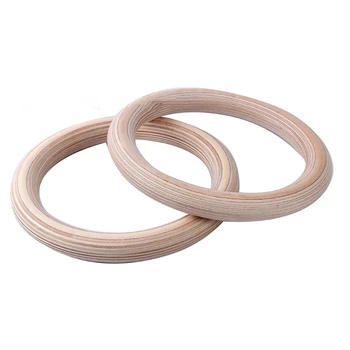 Деревянные гимнастические кольца для фитнес-тренировок, гимнастические кольца с регулируемыми пряжками, деревянные кольца для дома и улицы