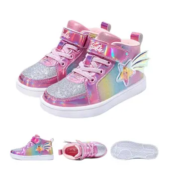 Детская обувь из аниме, Спортивная обувь для девочек, Новая обувь, Высокие кроссовки, Кавайная Барби, Милая мультяшная детская хлопковая обувь