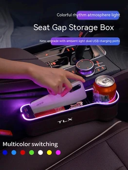  для Acura TLX Gm Автомобильный светодиодный 7-цветный ящик для хранения сидений с атмосферным светом Органайзер для чистки автомобильного сиденья Сиденье USB Зарядка Автозапчасти