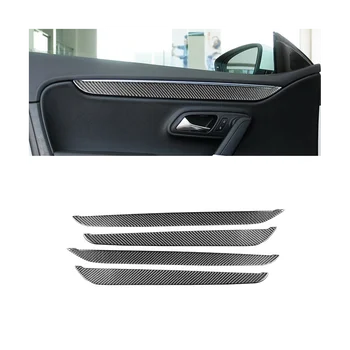  для Volkswagen CC 2012-2018 Мягкий углеродный волокно Внутренняя дверная панель Крышка Наклейка Аксессуары