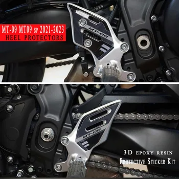 Для мотоцикла Yamaha MT-09 MT09 SP 2021 - 2023 3D наклейка из эпоксидной смолы Защитный комплект Наклейка для защиты пятки