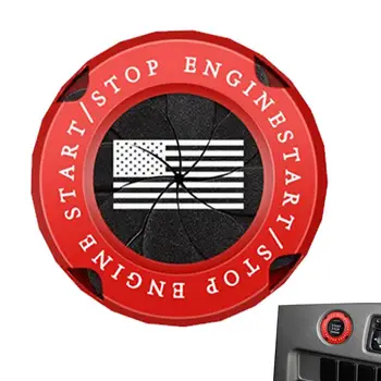  Кнопка Стартовая крышка Поворотная крышка кнопки зажигания Spin Универсальные аксессуары для автоматического зажигания с рисунком американского флага