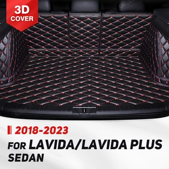 Коврик багажника с полным покрытием для седана VOLKSWAGEN VW Lavida (Plus) 2018-2023 22 21 20 Автомобильный чехол Накладка Аксессуары для защиты салона