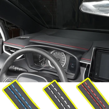 Кожаная декоративная наклейка на приборной панели автомобиля для Toyota Corolla Avensis Yaris Auris Hilux Prius Prado Camry