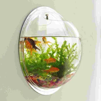  Настенный аквариум Плантатор Декор Прозрачная чаша Настенная ваза Подвесные кашпо Акриловые вазы для центральных элементов Круглые