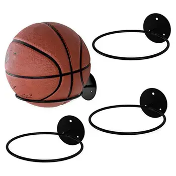  Настенный баскетбольный стеллаж для хранения Железо Многоцелевой футбольный дисплей Полка Держатель мяча Компактный декор гостиной