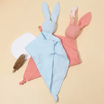 Новое детское полотенце со слюной хлопковое печатное кроличье ушко спящие куклы плюшевые утешительные игрушки для новорожденных детских успокаивающих полотенец для детей