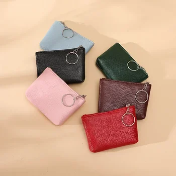  Новый женский карманный кошелек Ультратонкая сумка для карт Корейская версия Мини-кошелек Мягкая кожаная сумка для хранения монет