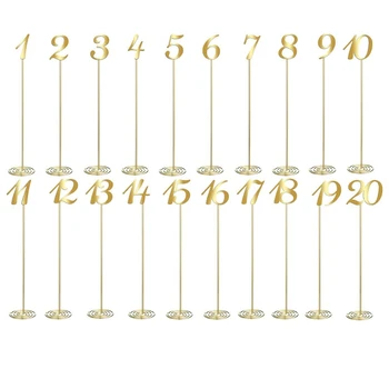 Номера столов Номер стола для вечеринок 1-20 для свадебного приема 12 дюймов с прочным основанием держателя