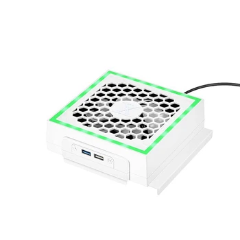  Охлаждающая вентиляторная база с RGB-атмосферой Красочный светодиодный кронштейн для игрового кулера для консоли Series S