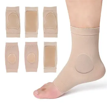 Силиконовые носки Гелевые накладки на пятки Невидимая подушка для пятки Поддержка лодыжки Гелевая набивка Эластичная пятка Защитный носок Бег