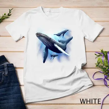 Синий кит Горбатый морской животный Океан Спасение китов Футболка унисекс