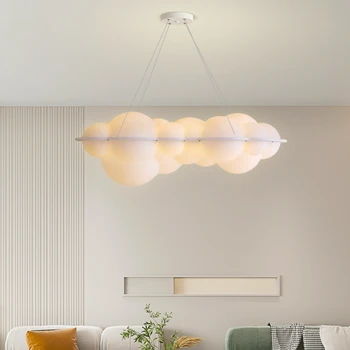 Современные облака Светодиодные подвесные светильники Nordic Designer PE Подвесной светильник для украшения гостиной Индивидуальные лампы для спальни Домашнее освещение