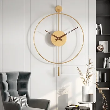 Стильные уникальные настенные часы Современный дизайн Роскошные простые шикарные настенные часы Гостиная Креативный Orologio Da Parete Домашний декор