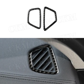 Углеродное волокно Вытяжная розетка кондиционера Наклейка на крышку рамы вентиляционного отверстия 3D наклейка для BMW 5 серии G30 Автомобильный стайлинг