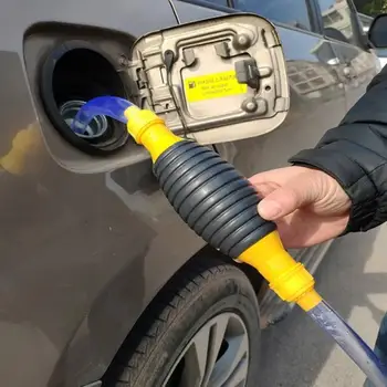 Универсальный автомобильный портативный ручной топливный насос Ручной праймер для газа Бензин Ручной масляный насос Самовсасывающий большой расход B0Q9