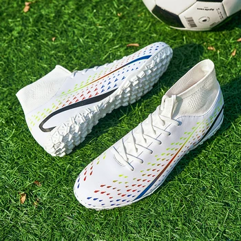 Футбольные бутсы Месси Бутсы Оптовая торговля Chuteira Society Прочная удобная вентиляция AG / TF Футбольная обувь Кроссовки унисекс для мини-футбола.