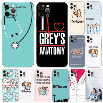 Чехол для телефона Grey's Anatomy для iphone 14 2020se 6 6s 7 8 plus x 10 XR XS 11 12 13 mini pro MAX мягкая черная задняя крышка из ТПУ